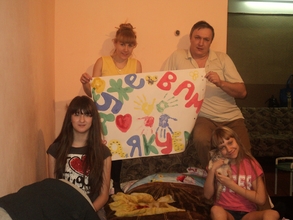 Happy family after the reunion