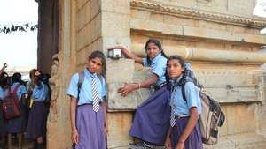 Kids with pinhole camera