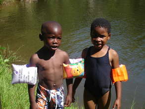 Swimming at the dam