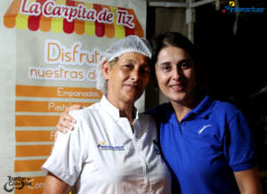 Beatriz and her empanada stall