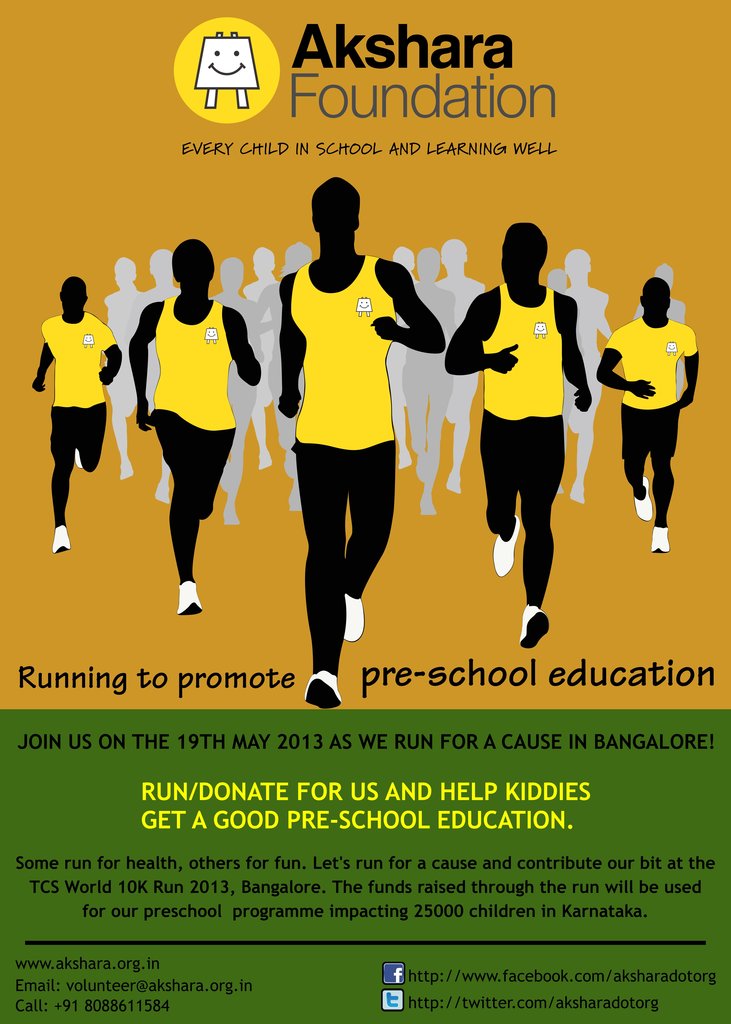Educate 25000 kids:Pledge at the TCS World 10K Run
