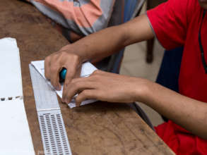 Writing using Braille