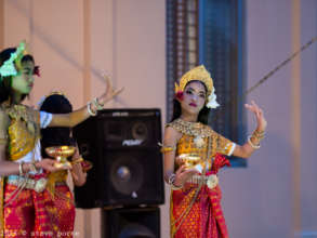 Dance students with our resident students