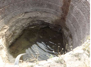 Close up view of existing irrigation water well.