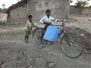 Brothers carrying water