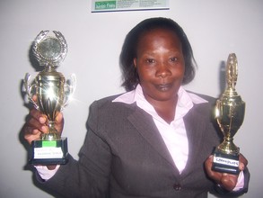 The trophies won after  our inter school exams