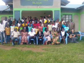 pausing for picture during the camp