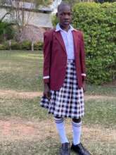Martha in her new uniform, Junior Secondary
