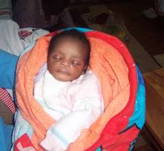 Cheryl on her first day at Tumaini children's home