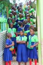 Our girls receiving their reusable pads kits