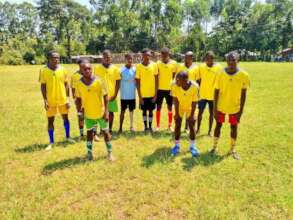 Preparing for soccer match