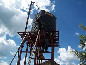 Raising our water tank