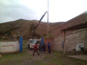 Last of 7 posts to install inside our school gate
