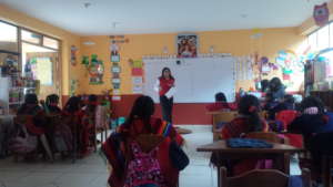 Students attentive to classroom lesson