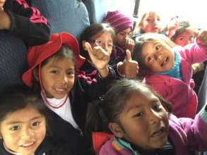 Too crowded school van gets girls to & from school