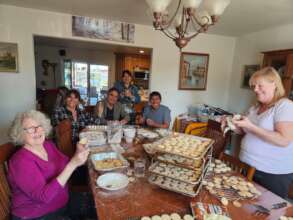 Peruvian alfajores - cookie making crew