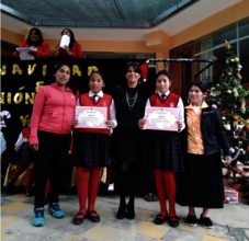 Ruth, proud moms and girls receive award & diploma