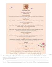 The Buffet will include all the items on this list