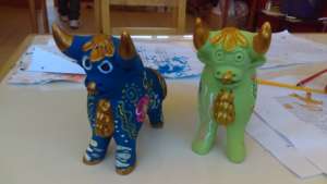 The famous Cusco Bulls ( found on roofs for luck)