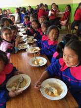 A hearty hi protein meal for their daughters