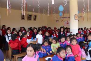 Daily lunch meal and message from school Director