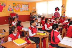 Teacher commands the attention of all eyes forward