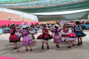 Our youngest girls dance at Cusco celebration