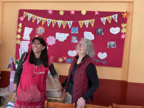 JOY classrooms decorated for visit & sang to Rae