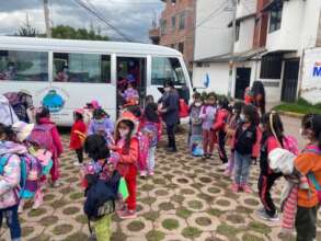 CW school bus safely delivers girls to school