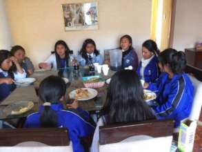 Snack time at Dr. Alejandros home before meeting