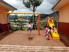 visitors and parents fund & build school swing set