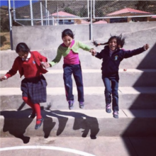 Girls full of life and joy