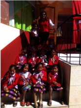 Teacher KarenT with her students