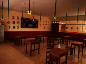 Classroom in new Maria school