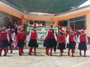 girls sing and dance for their part