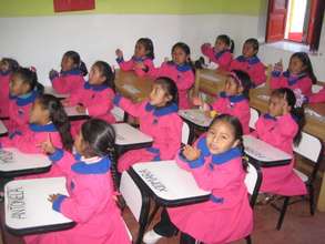 Kindergarten class in our old crowded school