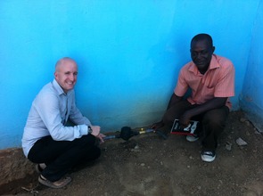 Smiles at new fresh water pipe connection