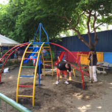 New playground equipment is a big hit!