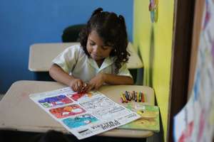 Learning how to avoid malaria & dengue by coloring