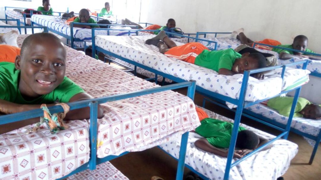 Children happy in their new dormitories