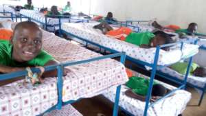 Children happy in their  new dormitories