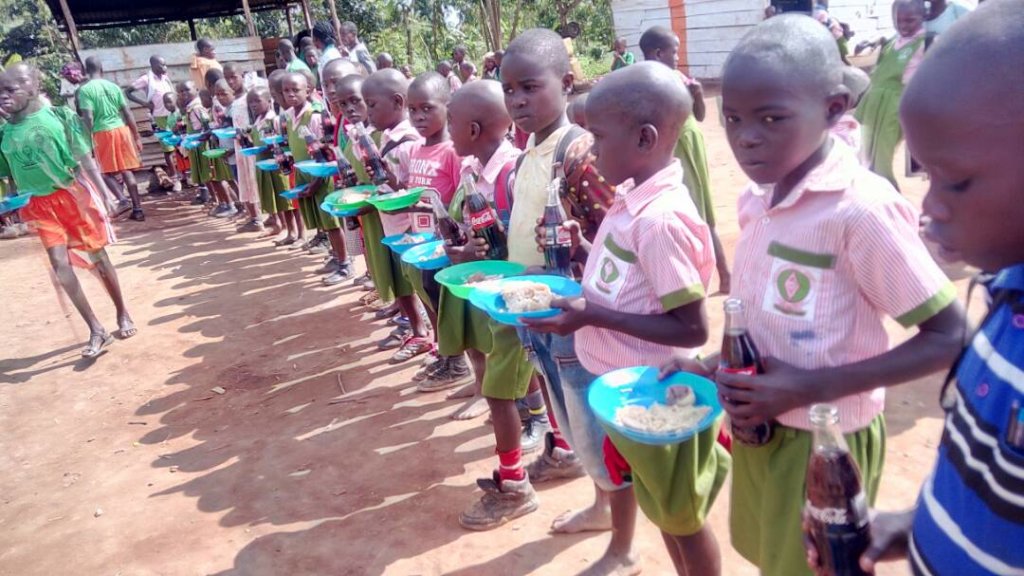 Children enjoying meals