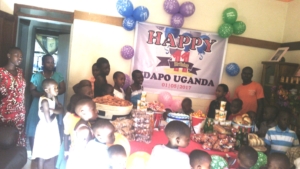 Children enjoying gifts