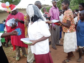 Distribution of Books,pens,pencils, plate & cups