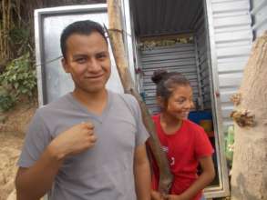 JC on a homevisit to our families