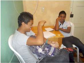 Learning how to use a condom: