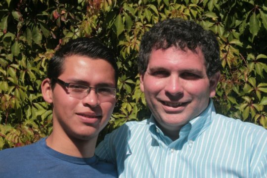 Saul with Jeff Carreira during Meditation Marathon