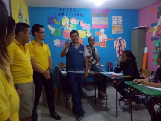 At a visit to a local school for the deaf - Lavosi