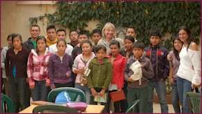Our class kids with Linda Shaw board member