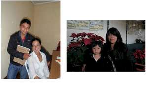 Mario (left) and Fabi with her sister